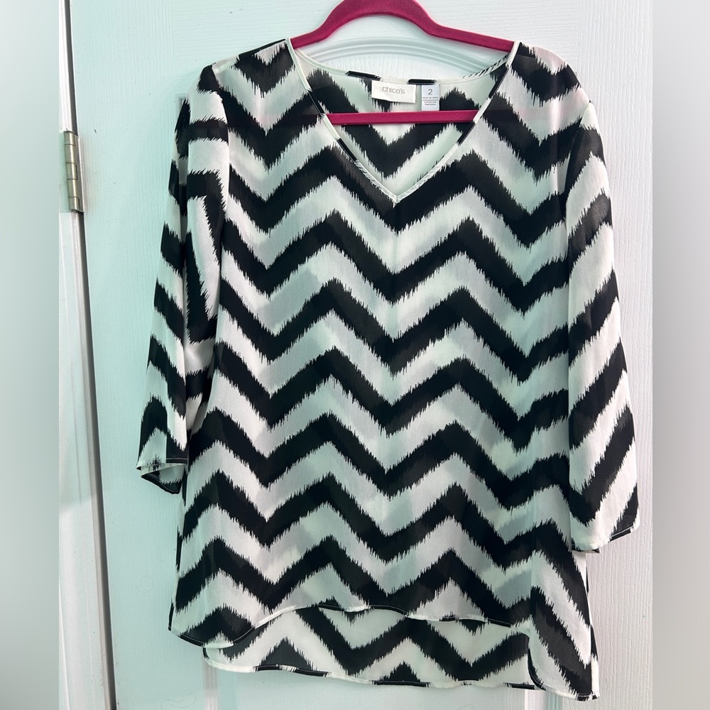 Chicos Chevron Top